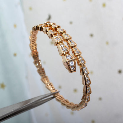 [AuraEcho Jewelry]SERPENTI BRACELET 6.8MM PINK GOLD DIAMOND