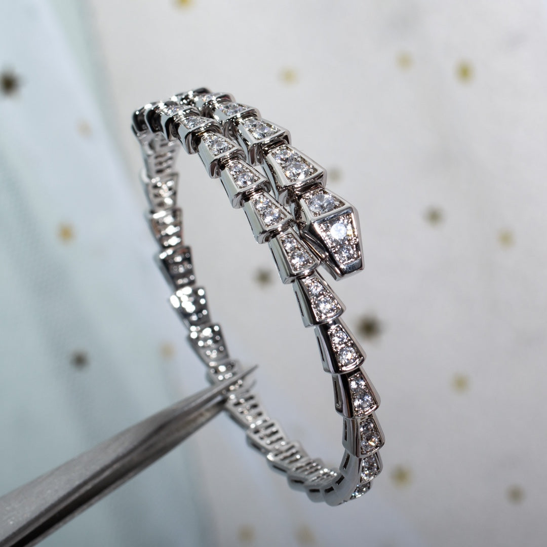[WZQ]SERPENTI BRACELET 6MM SILVER DIAMOND