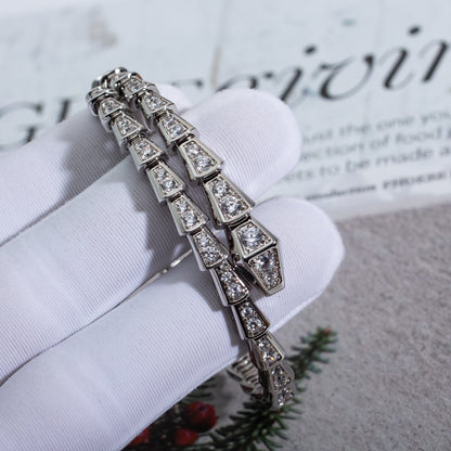 [WZQ]SERPENTI BRACELET 6MM SILVER DIAMOND