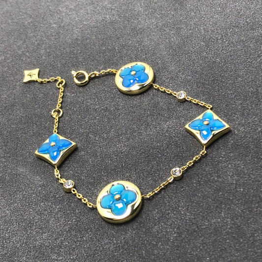 [AuraEcho Jewelry]STAR AND SUN TURQUOISE 4 MOTIFS 3 DIAMONDS