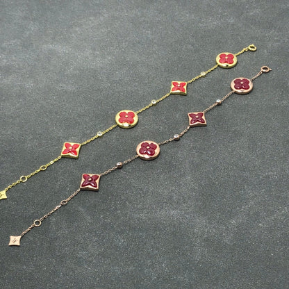[AuraEcho Jewelry]STAR AND SUN CARNELIAN 4 MOTIFS 3 DIAMONDS