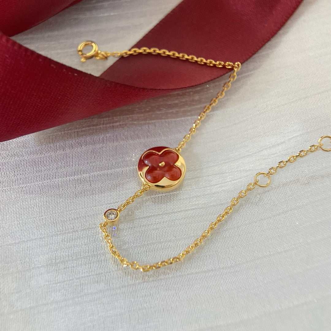 [AuraEcho Jewelry]SUN PEDANT CARNELIAN BRACELET