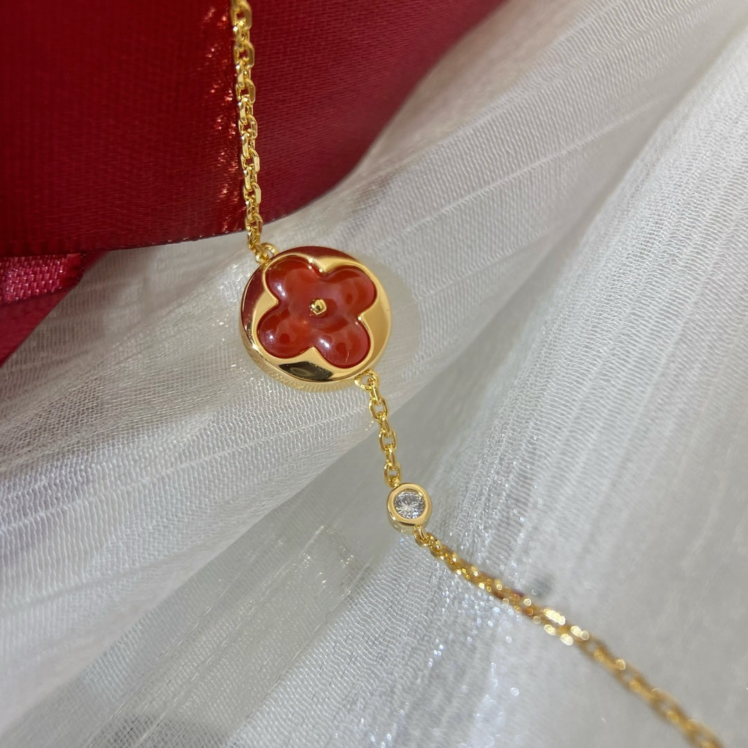 [AuraEcho Jewelry]SUN PEDANT CARNELIAN BRACELET