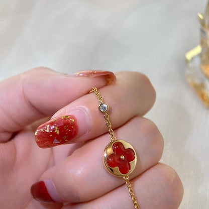 [AuraEcho Jewelry]SUN PEDANT CARNELIAN BRACELET