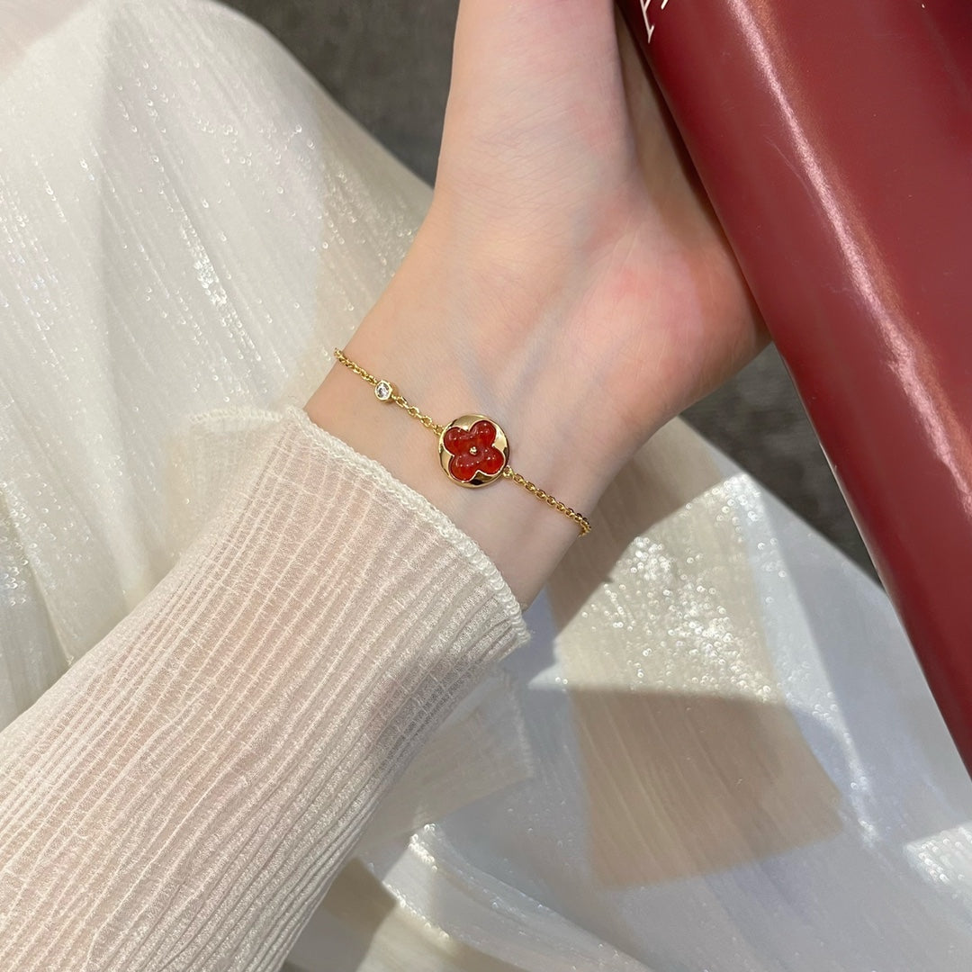 [AuraEcho Jewelry]SUN PEDANT CARNELIAN BRACELET