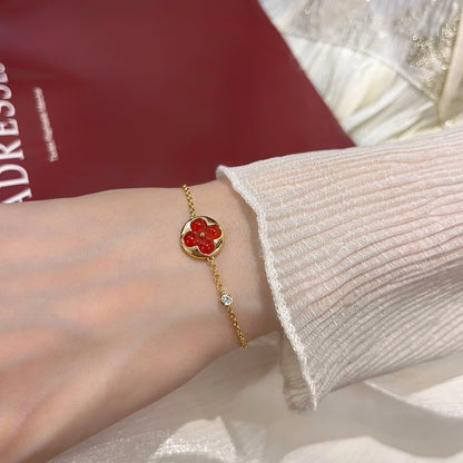 [AuraEcho Jewelry]SUN PEDANT CARNELIAN BRACELET