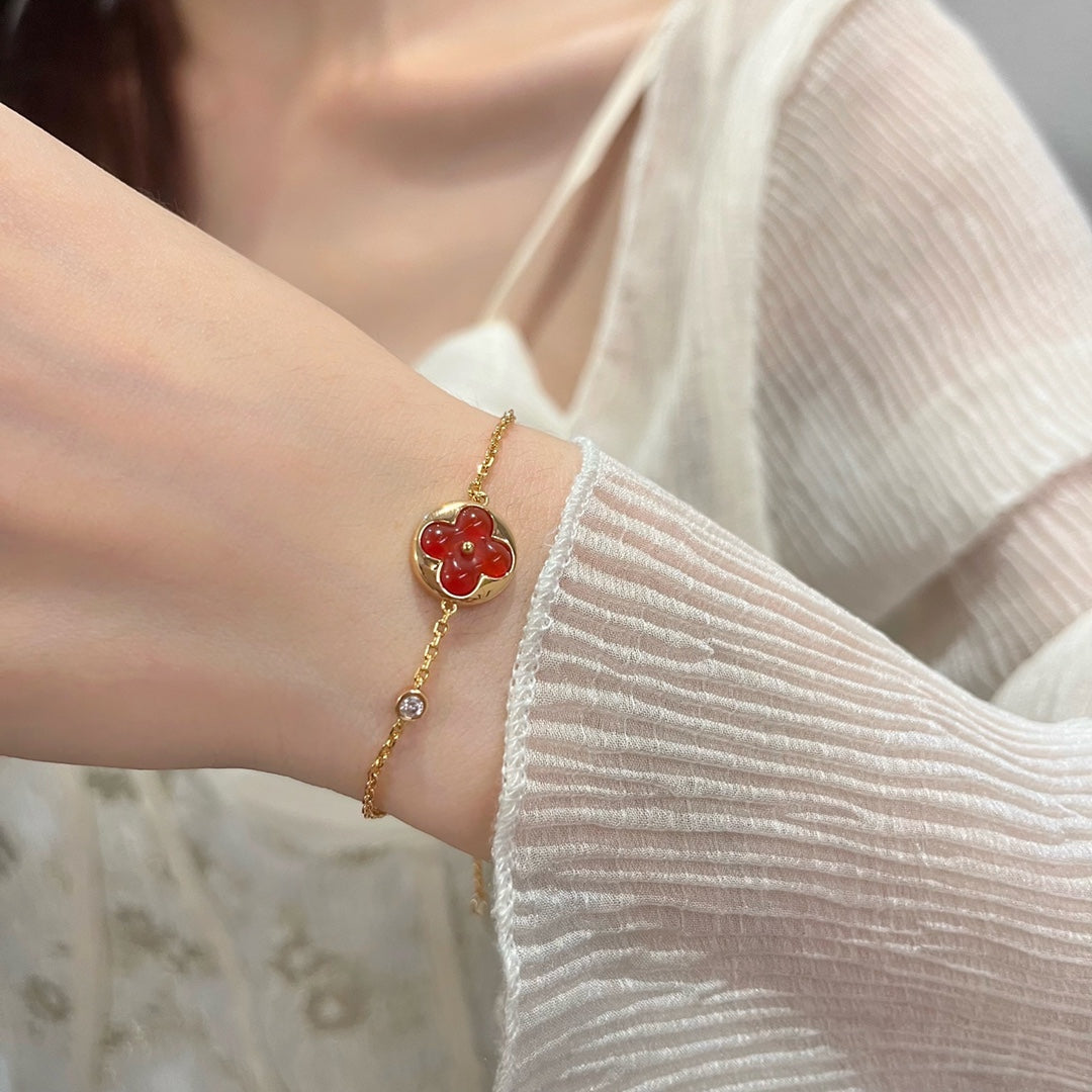 [AuraEcho Jewelry]SUN PEDANT CARNELIAN BRACELET