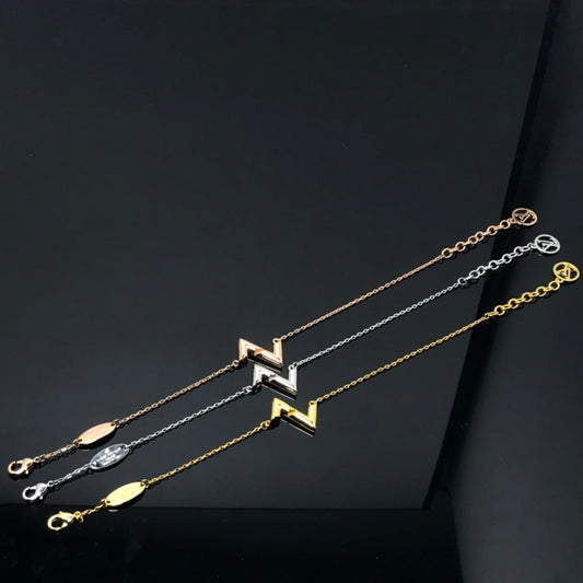 [AuraEcho Jewelry]VOLT LV LOGO BRACELET