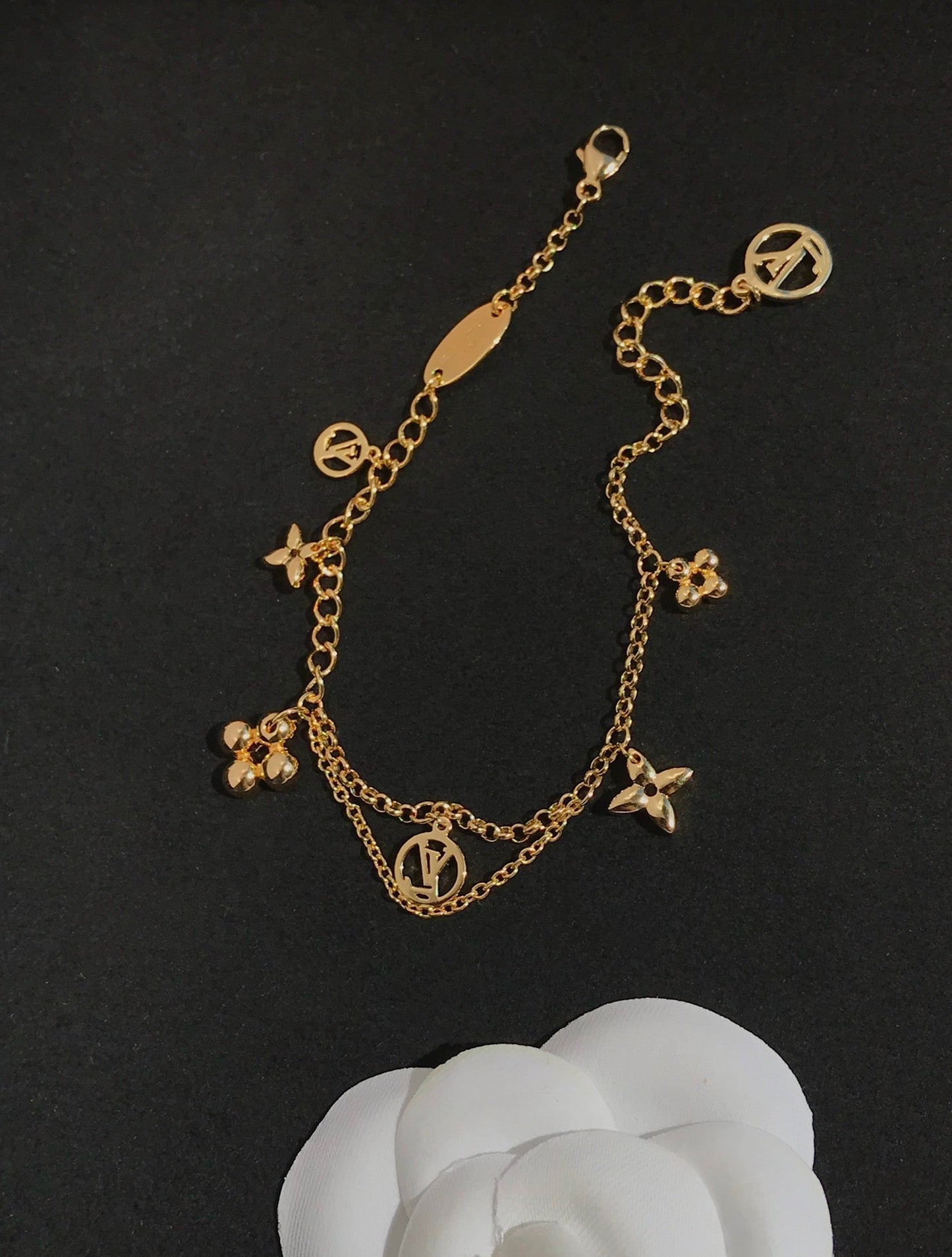 [AuraEcho Jewelry]BLOOMING PINK GOLD MOP BRACELET