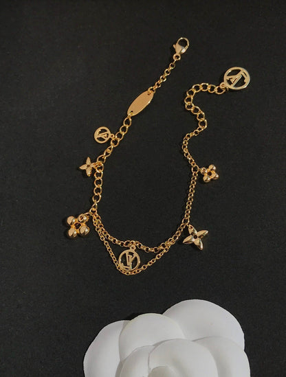 [AuraEcho Jewelry]BLOOMING PINK GOLD MOP BRACELET