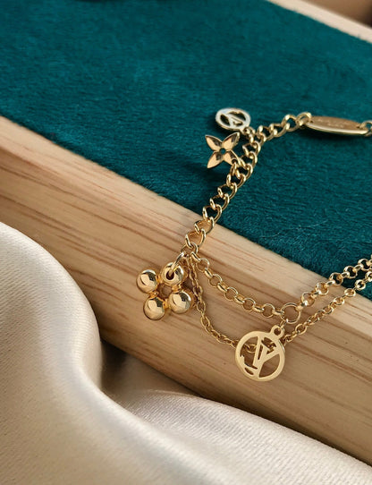 [AuraEcho Jewelry]BLOOMING PINK GOLD MOP BRACELET