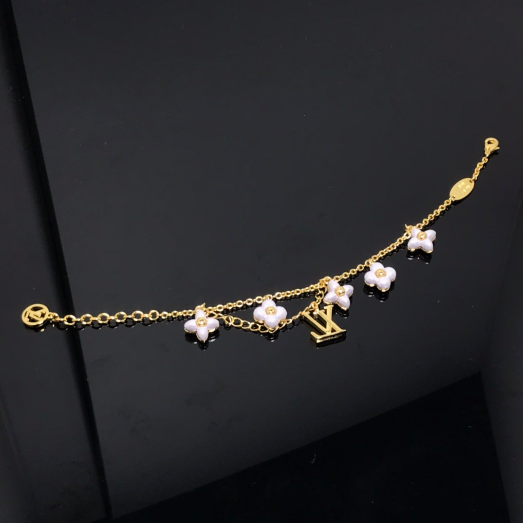 [AuraEcho Jewelry]LOGO 6 MOTIF STAR AND SUN GOLD BRACELET