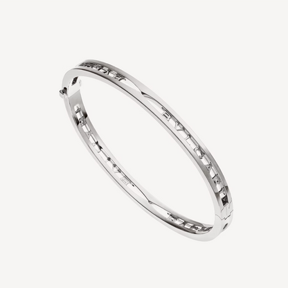 [AuraEcho Jewelry]ZERO 1 SPIRAL LOGO SILVER BRACELET