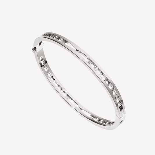 [AuraEcho Jewelry]ZERO 1 SPIRAL LOGO SILVER BRACELET