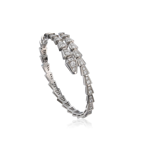 [AuraEcho Jewelry]SERPENTI BRACELET 6MM SILVER DIAMOND