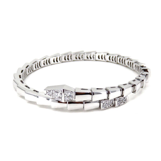 [AuraEcho Jewelry]SERPENTI BRACELET DIAMONDS SILVER