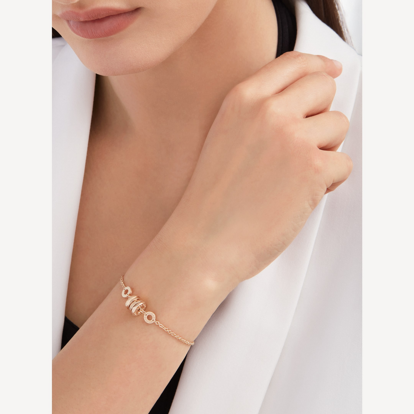 [AuraEcho Jewelry]ZERO 1 SOFT PINK GOLD BRACELET