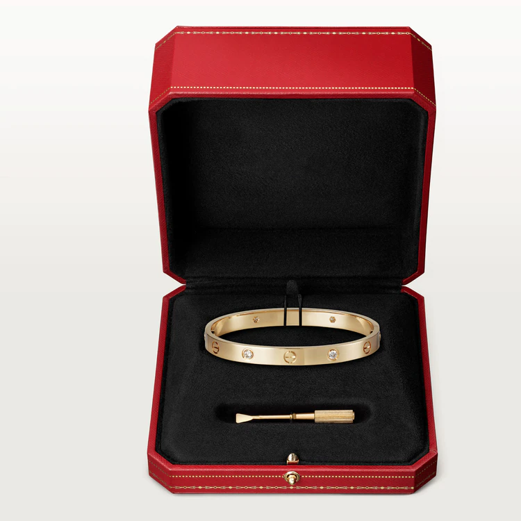 [AuraEcho Jewelry]LOVE BRACELET 6.1MM 4 DIAMONDS
