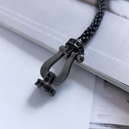[AuraEcho Jewelry]FORCE LARGE SERIES HORSESHOE BLACK SAMURAI BRACELET