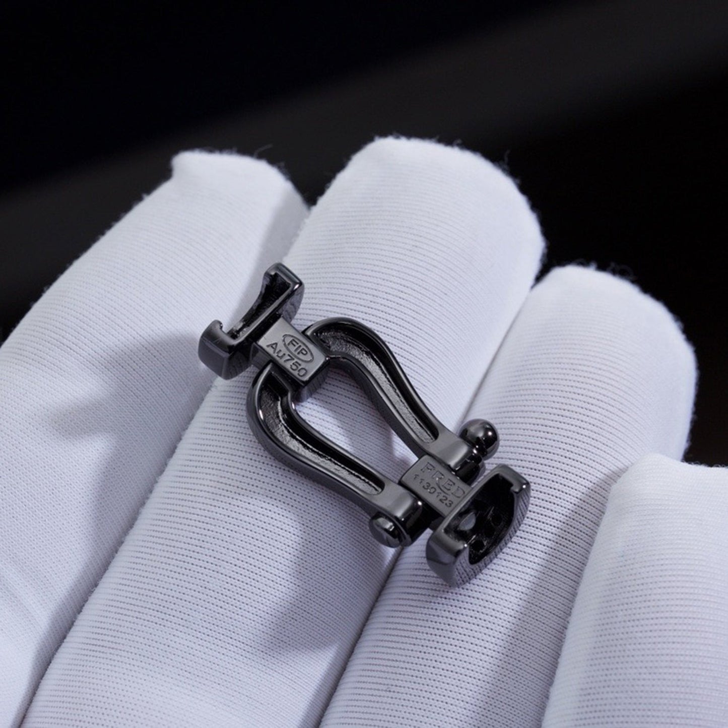 [AuraEcho Jewelry]FORCE LARGE SERIES HORSESHOE BLACK SAMURAI BRACELET