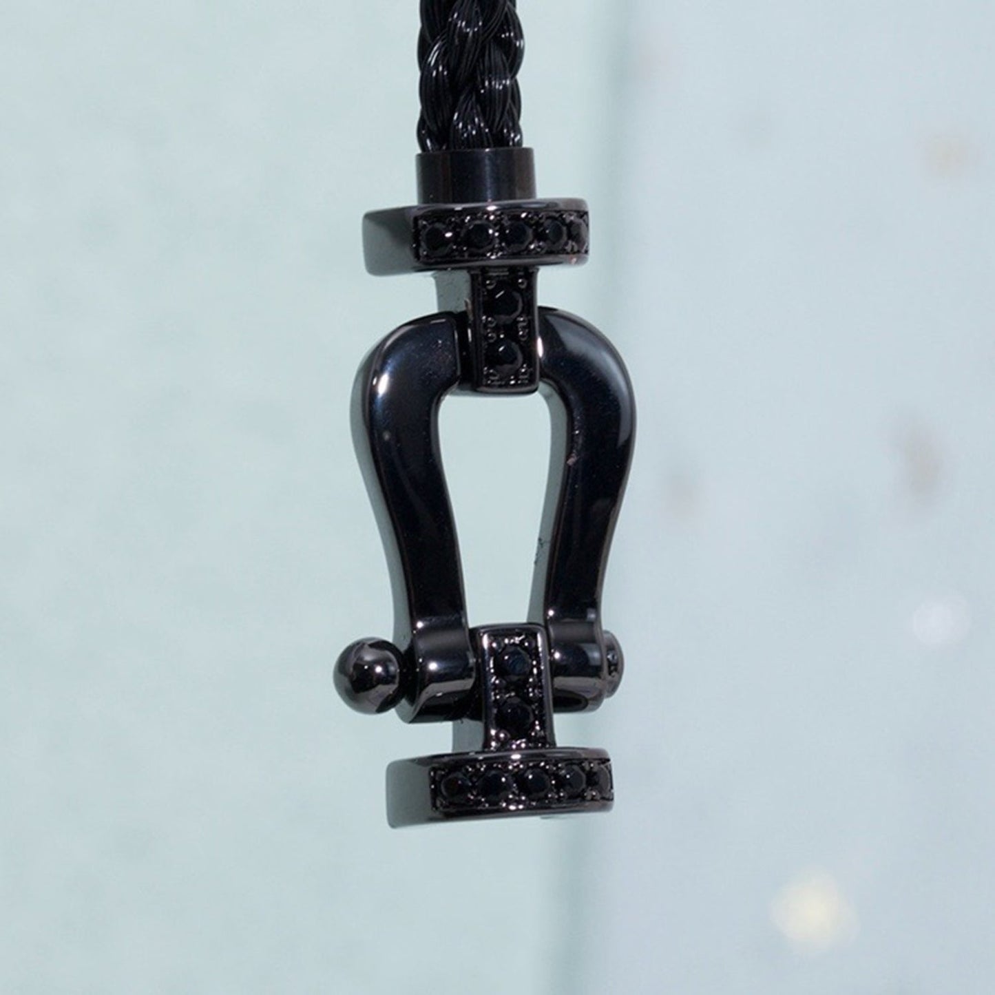 [AuraEcho Jewelry]FORCE LARGE SERIES HORSESHOE BLACK SAMURAI BRACELET