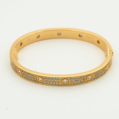 [AuraEcho Jewelry]LOVE BRACELET 6.1MM DIAMOND-PAVED 10 BIG DIAMONDS