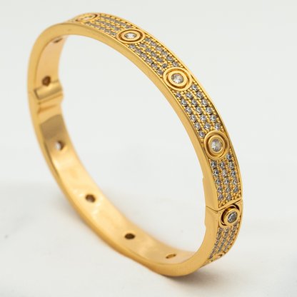 [AuraEcho Jewelry]LOVE BRACELET 6.1MM DIAMOND-PAVED 10 BIG DIAMONDS