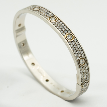 [AuraEcho Jewelry]LOVE BRACELET 6.1MM DIAMOND-PAVED 10 BIG DIAMONDS