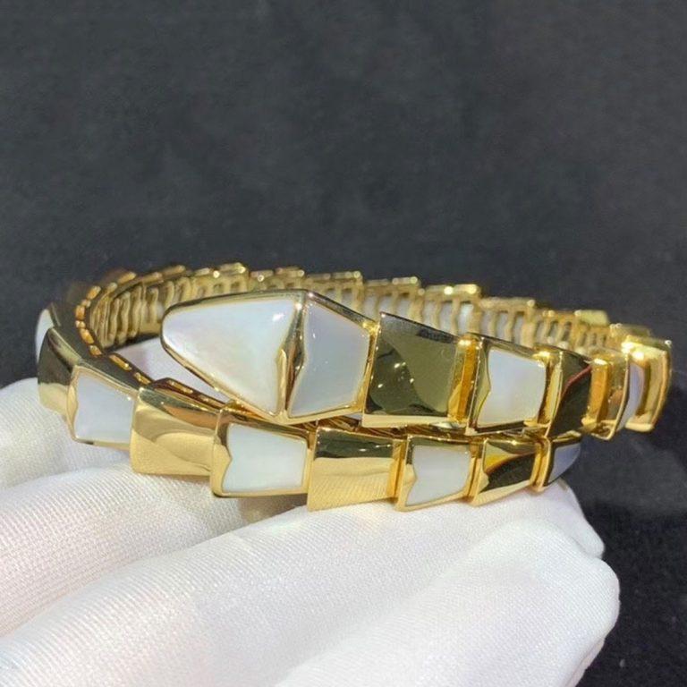 [AuraEcho Jewelry]SERPENTI BRACELET MOP GOLD