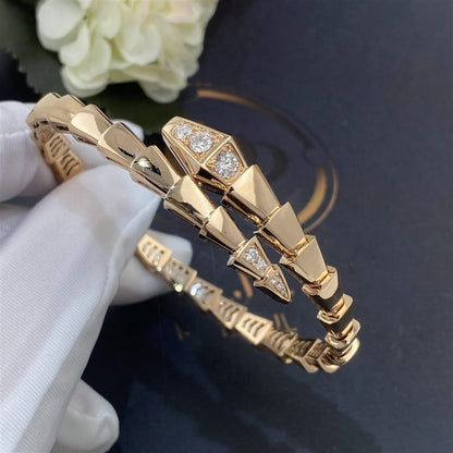 [AuraEcho Jewelry]SERPENTI BRACELET DIAMONDS PINK GOLD