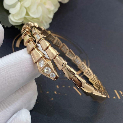 [AuraEcho Jewelry]SERPENTI BRACELET DIAMONDS PINK GOLD