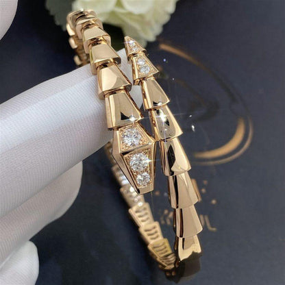 [AuraEcho Jewelry]SERPENTI BRACELET DIAMONDS PINK GOLD