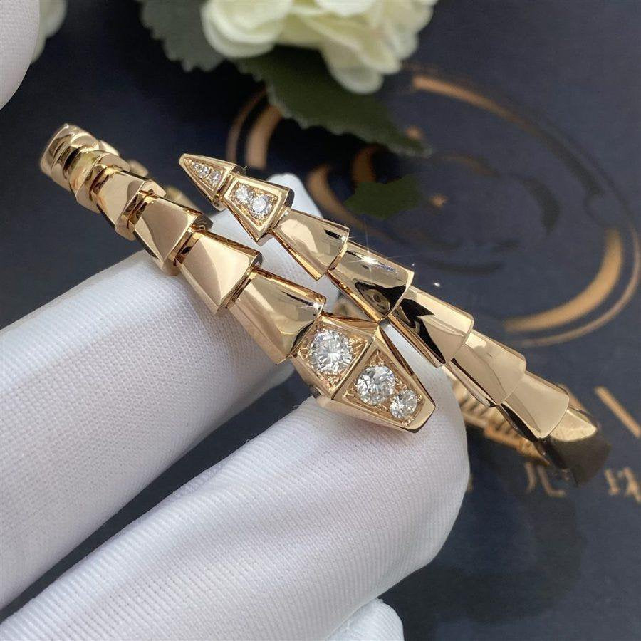 [AuraEcho Jewelry]SERPENTI BRACELET DIAMONDS PINK GOLD