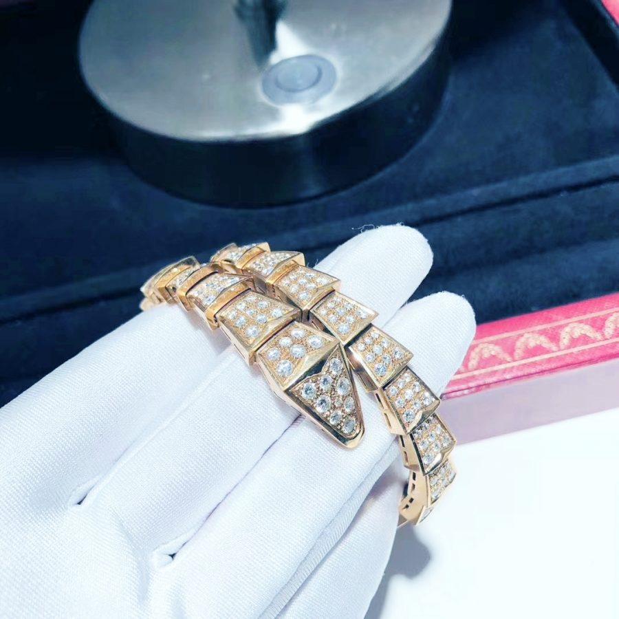 [AuraEcho Jewelry]SERPENTI BRACELET 8MM PINK GOLD DIAMOND
