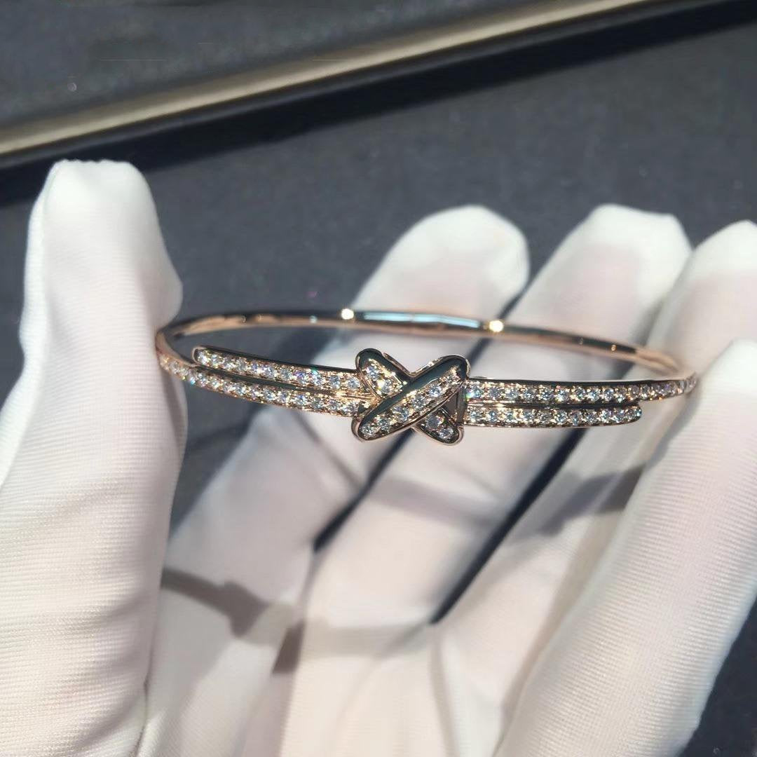 [AuraEcho Jewelry]JEUX DE BRACELET DIAMONDS PINK GOLD
