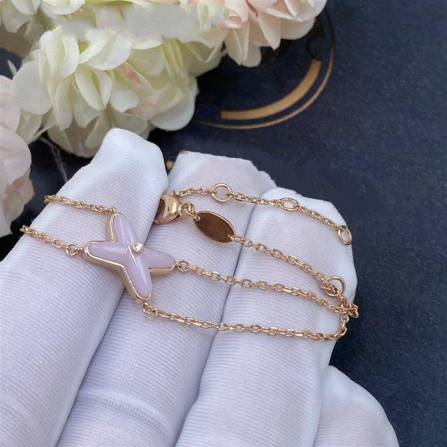[AuraEcho Jewelry]JEUX BRACELET PINK MOP PINK GOLD 1 DIAMOND