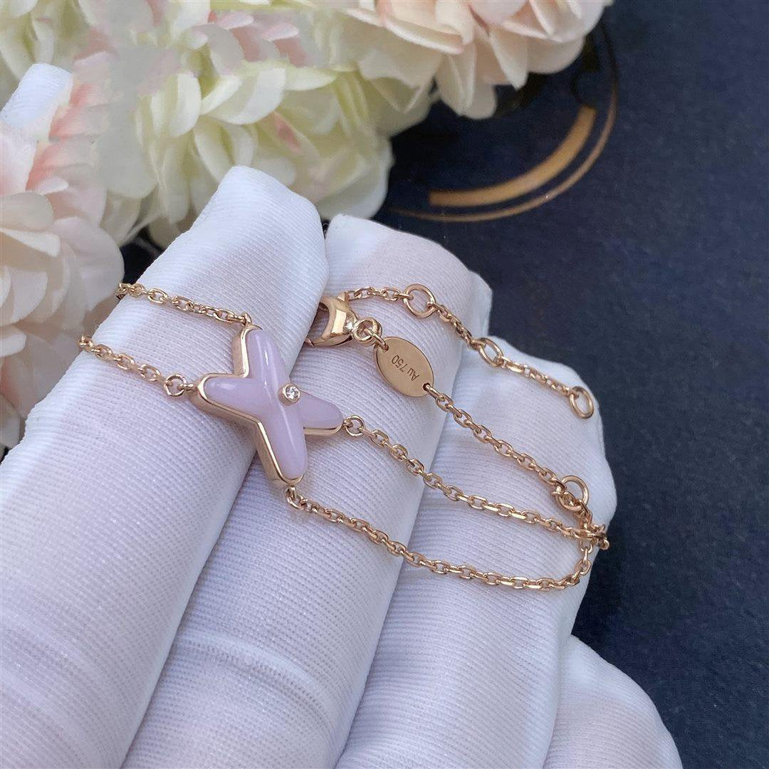 [AuraEcho Jewelry]JEUX BRACELET PINK MOP PINK GOLD 1 DIAMOND