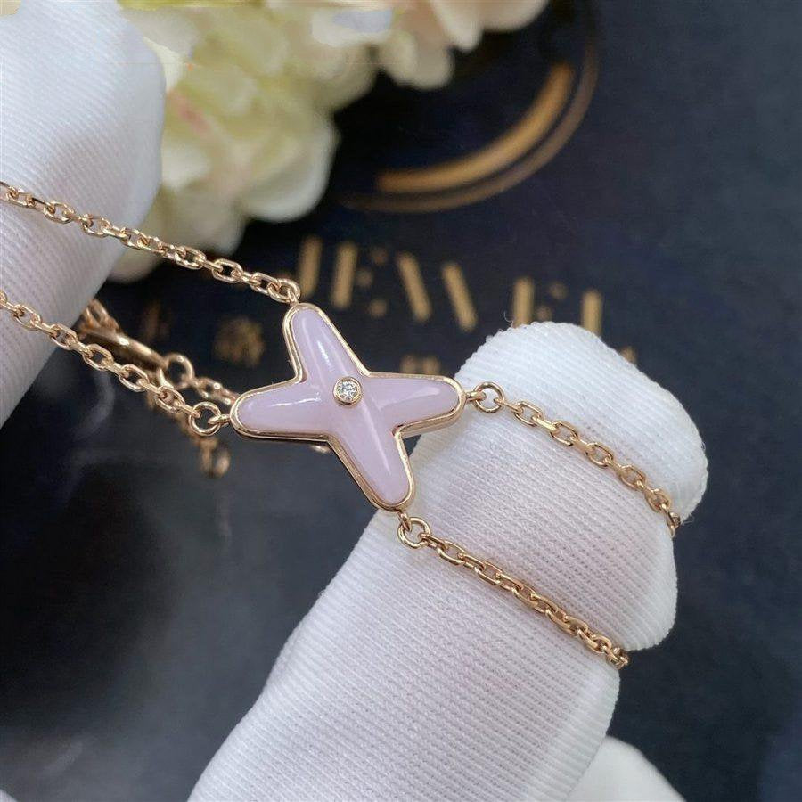 [AuraEcho Jewelry]JEUX BRACELET PINK MOP PINK GOLD 1 DIAMOND