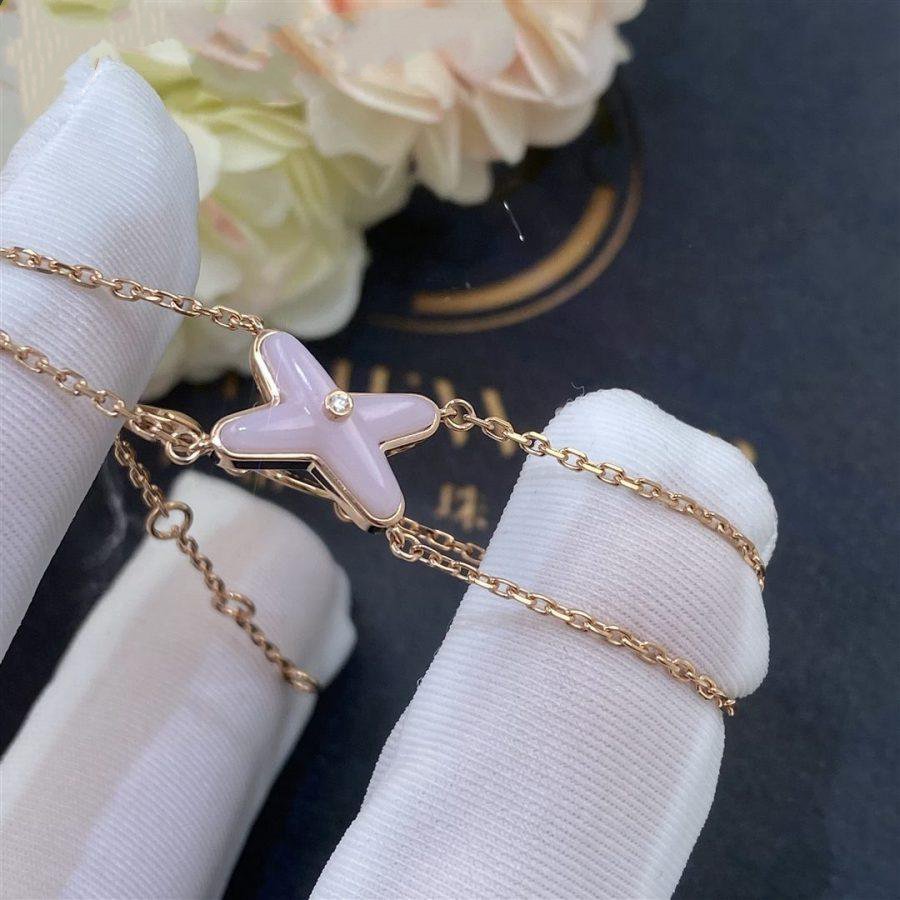 [AuraEcho Jewelry]JEUX BRACELET PINK MOP PINK GOLD 1 DIAMOND