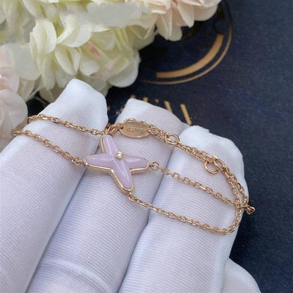 [AuraEcho Jewelry]JEUX BRACELET PINK MOP PINK GOLD 1 DIAMOND