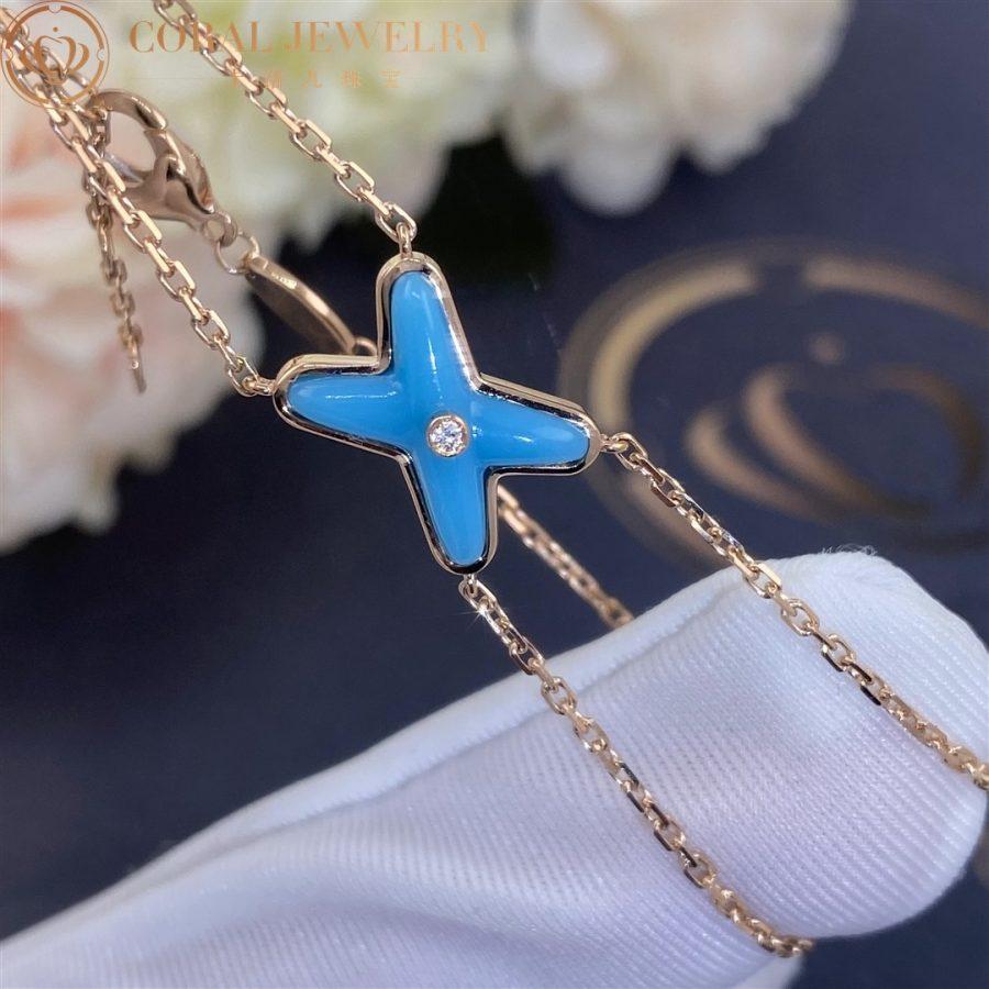 [AuraEcho Jewelry]JEUX BRACELET TURQUOISE PINK GOLD 1 DIAMOND