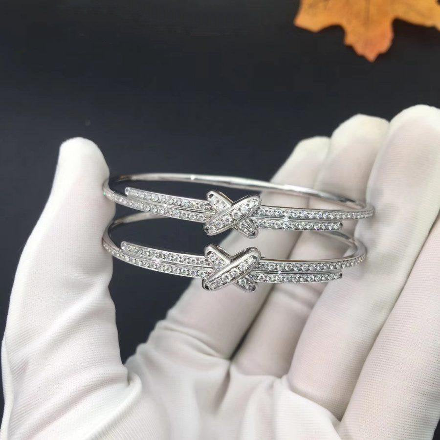 [AuraEcho Jewelry]JEUX DE BRACELET DIAMONDS SILVER