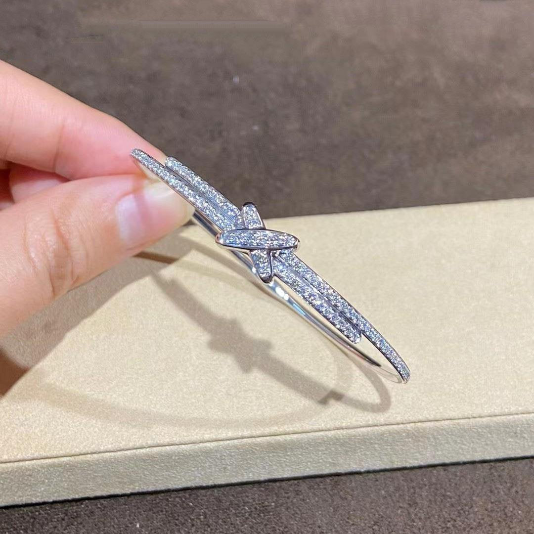 [AuraEcho Jewelry]JEUX DE BRACELET DIAMONDS SILVER