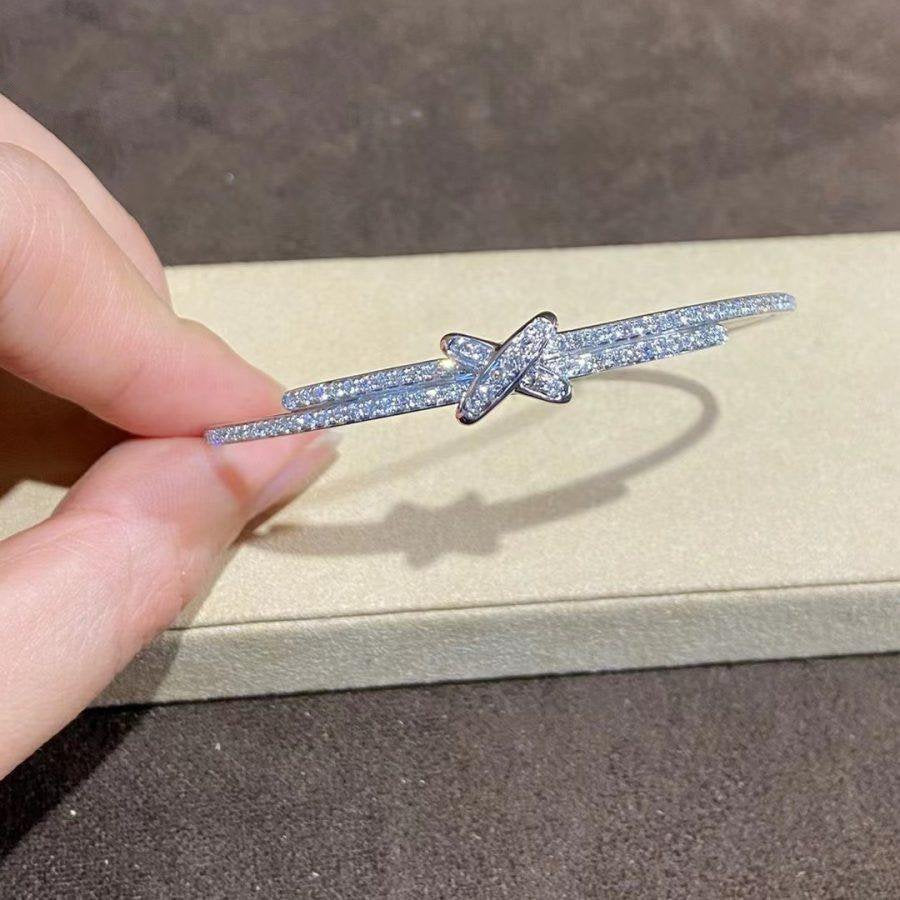 [AuraEcho Jewelry]JEUX DE BRACELET DIAMONDS SILVER