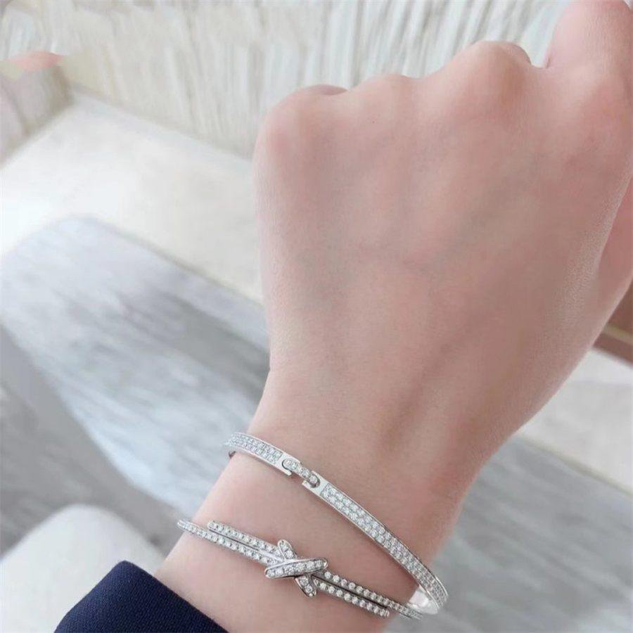 [AuraEcho Jewelry]JEUX DE BRACELET DIAMONDS SILVER