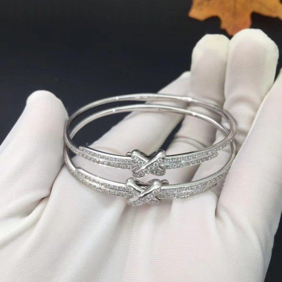 [AuraEcho Jewelry]JEUX DE BRACELET DIAMONDS SILVER