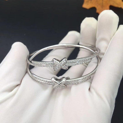 [AuraEcho Jewelry]JEUX DE BRACELET DIAMONDS SILVER