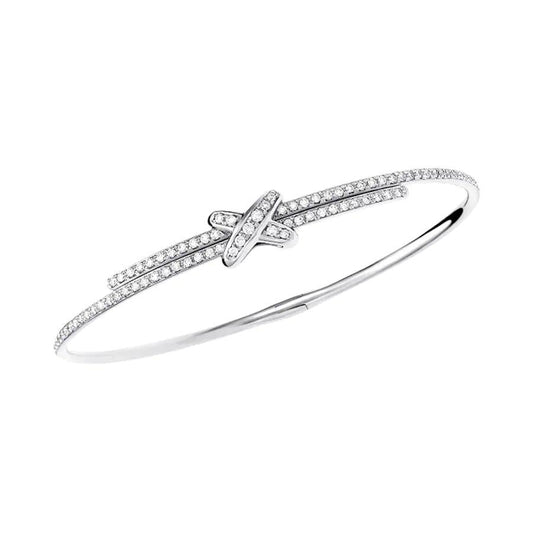 [AuraEcho Jewelry]JEUX DE BRACELET DIAMONDS SILVER