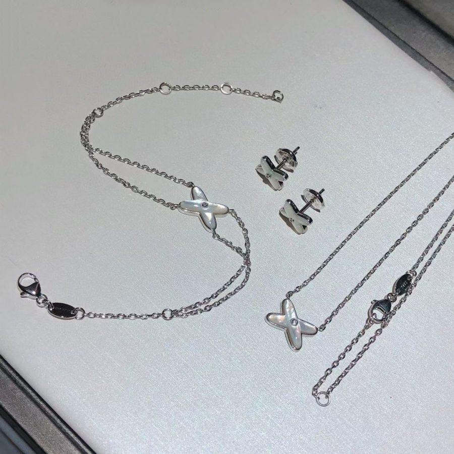 [AuraEcho Jewelry]JEUX BRACELET WHITE MOP SILVER 1 DIAMOND