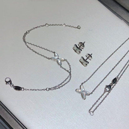 [AuraEcho Jewelry]JEUX BRACELET WHITE MOP SILVER 1 DIAMOND